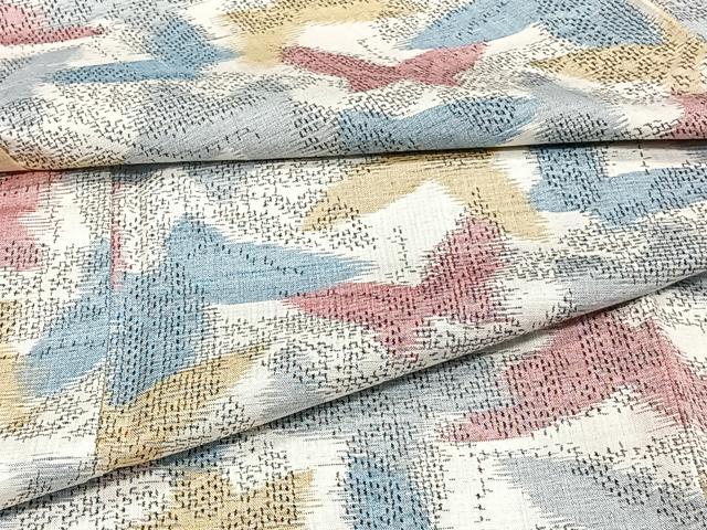 平和屋着物▽上質な紬 単衣 舞蝶文 正絹 逸品 CAAT6614xi