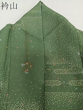 平和屋着物▽小紋 単衣 エ霞草花文 金彩 洗える着物 CAAT6638xi