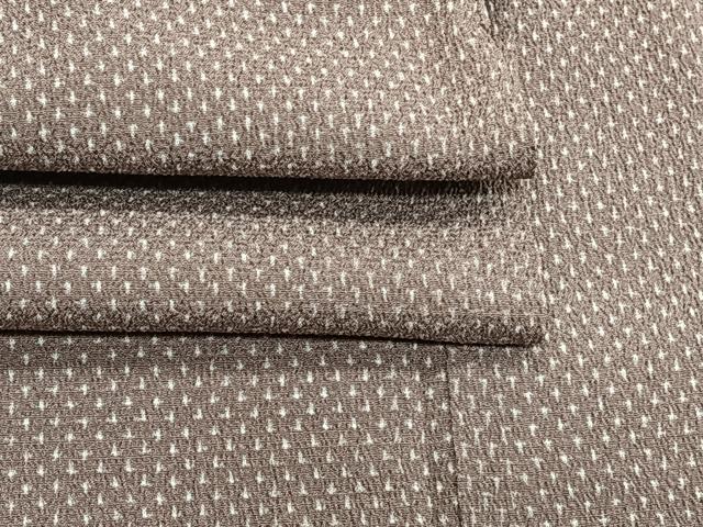 平和屋着物▽本塩沢 単衣 蚊絣 正絹 逸品 CAAT6644xi