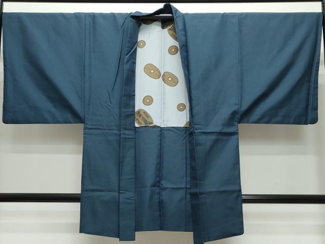 平和屋着物●男性 紬 アンサンブル 100亀甲 正絹 逸品 CAAT6824vf