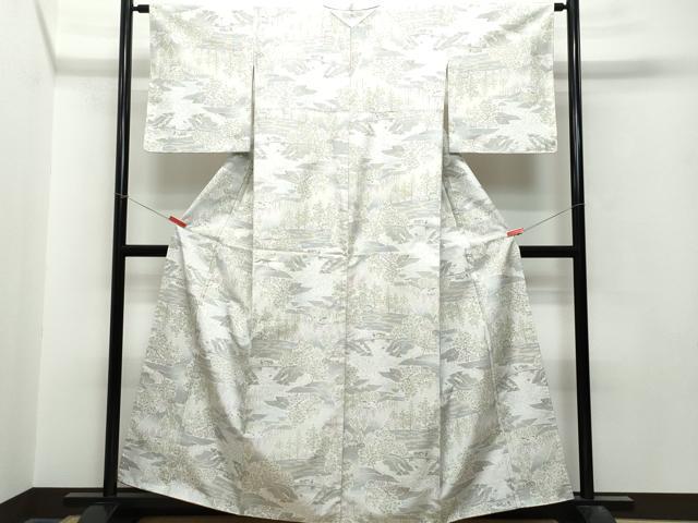 平和屋着物●上質な紬 人物風景草木文 正絹 逸品 CAAT6830vf