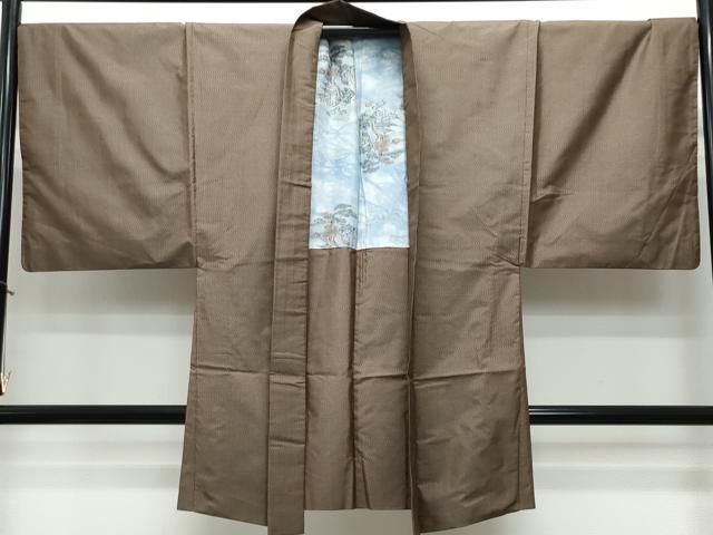 平和屋着物●男性 本場大島紬 アンサンブル 亀甲柄 正絹 逸品 CAAT6894vf
