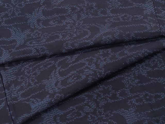 平和屋着物●結城紬 流水花鳥文 正絹 逸品 CAAT6914vf