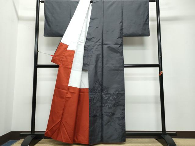 平和屋着物●本場大島紬 訪問着 9マルキ 花車文 正絹 逸品 CAAT6968vf