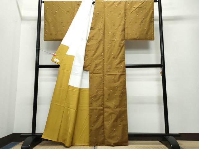 平和屋着物●上質な紬 絣文様 やまと誂製 正絹 逸品 CAAT7027vf