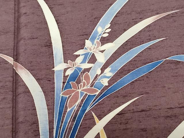 平和屋着物●訪問着 友禅 白山紬 草花文 正絹 逸品 CAAT7075vf