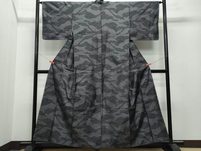 平和屋着物●本場大島紬 流水文 正絹 逸品 CAAT7087vf