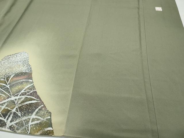 平和屋着物●ろう彩工芸 奥村一心 訪問着 草木文 暈し染め 正絹 逸品 CAAT7131vf