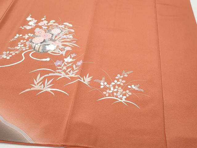 平和屋着物●訪問着 友禅 花籠文 暈し染め 正絹 逸品 CAAT7151vf