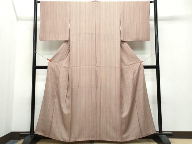 平和屋着物●上質な小紋 縞 正絹 逸品 CAAT7199vf