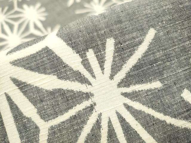 平和屋着物●全通柄袋帯 紬地 変わり麻の葉文様 正絹 逸品 CAAT8133hy