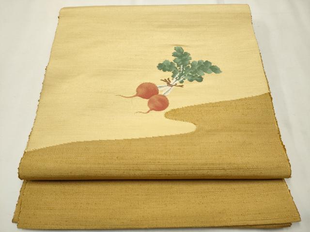 平和屋着物●八寸名古屋帯 紬地 成物 正絹 逸品 CAAT8164hy