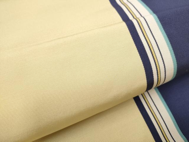 平和屋着物●本場筑前博多織 八寸名古屋帯 間道 正絹 逸品 CAAT8381hy