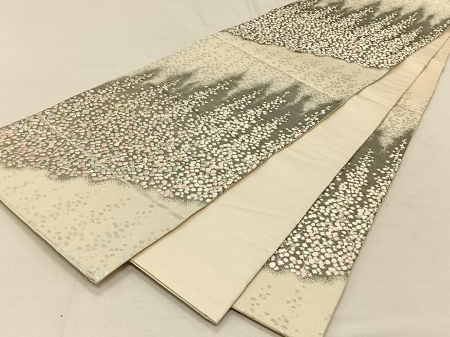 平和屋着物◎六通柄袋帯 唐織 草花文 金銀糸 正絹 逸品 CAAT8982qv