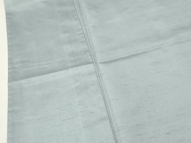平和屋着物▽白山紬 色無地 単衣 千草鼠色 正絹 逸品 CAAT9203dy