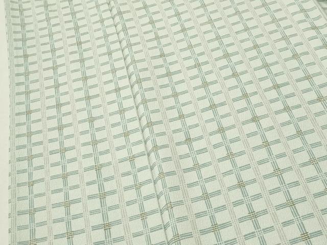 平和屋着物▽上質な小紋 単衣 格子柄 やまと誂製 正絹 逸品 未使用 CAAT9207dy