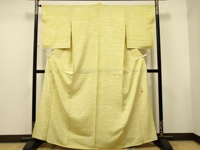 平和屋着物▽虹色創家 本郷大田子 小紋 単衣 霞文 正絹 逸品 未使用 CAAT9208dy