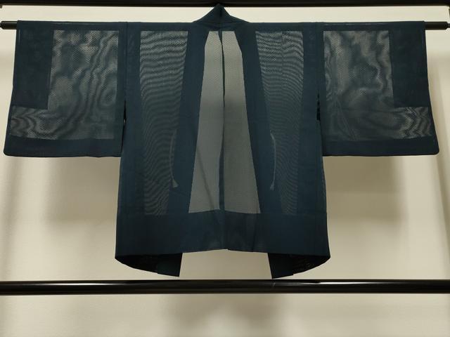 平和屋着物▽羽織 スリーシーズン 春夏秋 塵除け 紗 褐返色 正絹 逸品 CAAT9219dy