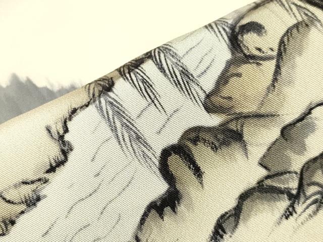 平和屋着物▽訪問着 単衣 手描き 風景文 暈し染め 正絹 逸品 CAAT9220dy