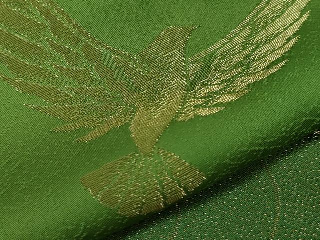 平和屋着物●染色作家 斉藤三才 振袖 寿光織 三歳鳥 暈し染め 金銀糸 正絹 逸品 CAAT9298dy