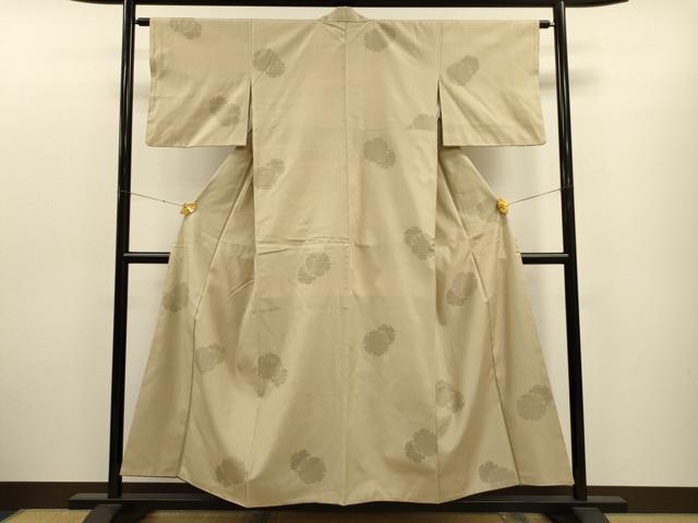 平和屋着物●結城紬 100亀甲 飛び亀甲柄 雪輪重ね文 正絹 逸品 CAAT9305dy