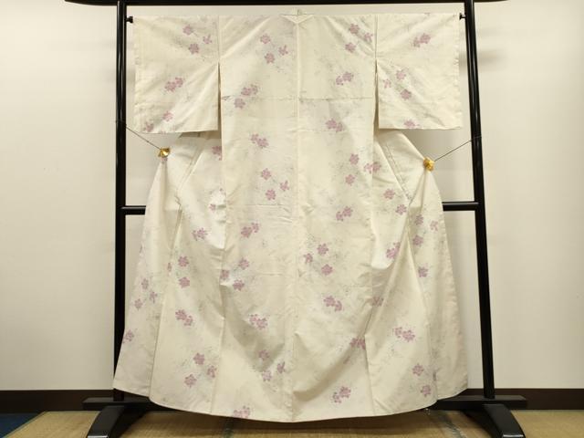 平和屋着物●上質な紬 草花文 やまと誂製 正絹 逸品 CAAT9321dy