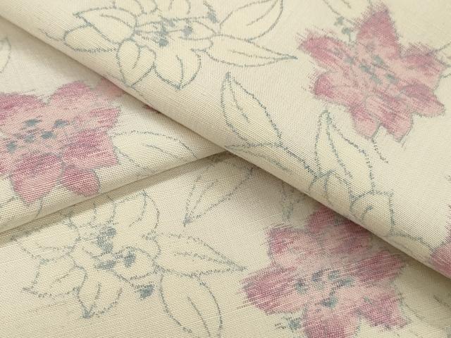 平和屋着物●上質な紬 草花文 やまと誂製 正絹 逸品 CAAT9321dy