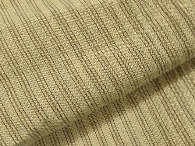 平和屋着物*夏物 男性 小千谷ちぢみ 縞 麻 逸品 CAAT9444dy