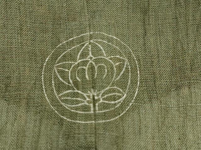 平和屋着物*夏物 男性 小千谷ちぢみ 霞文 麻 逸品 CAAT9445dy