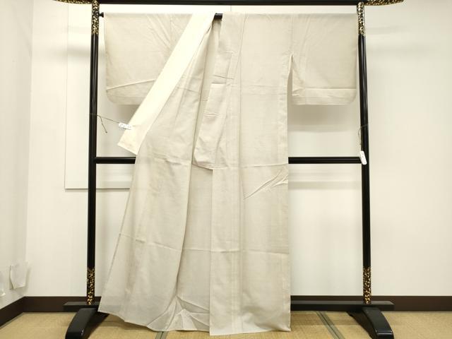 平和屋着物▽本場大島紬 単衣 白大島 9マルキ 正絹 逸品 CAAT9456dy
