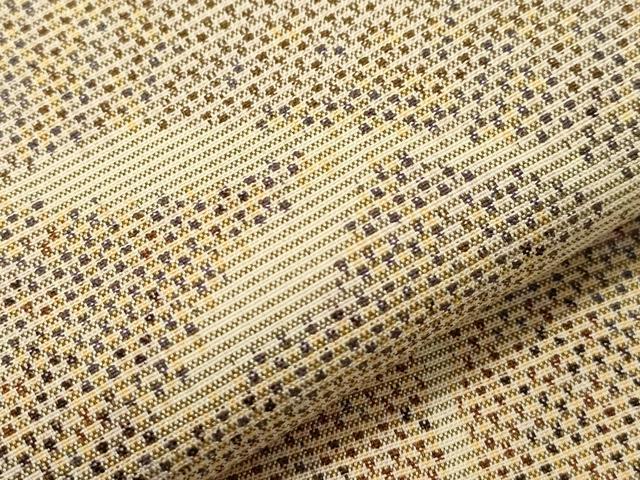 平和屋着物▽上質な紬 単衣 草木文 正絹 逸品 CAAT9513dy