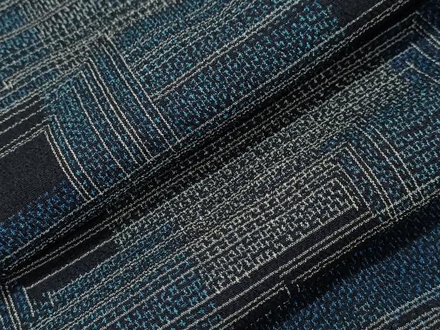 平和屋着物▽本塩沢 単衣 吉祥文 正絹 逸品 CAAT9537dy