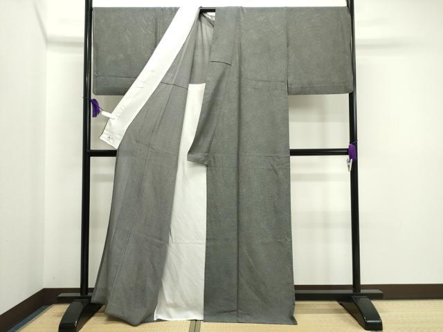 平和屋着物*夏物 江戸小紋 絽 鮫小紋柄 黒地 やまと誂製 正絹 逸品 CAAT9794gh