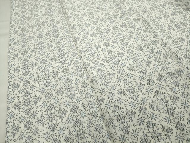 平和屋着物*夏物 上布 菱吉祥花文 麻 逸品 CAAT9936gh