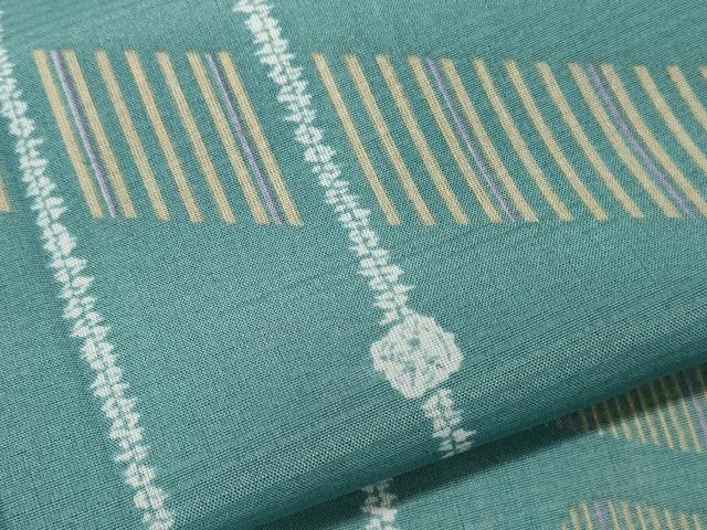 平和屋着物▽小紋 単衣 エ霞吉祥文 洗える着物 CAAU0112ev