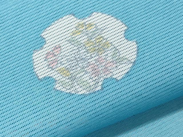 平和屋着物*夏物 小紋 絽 草花文 洗える着物 CAAU0215ev