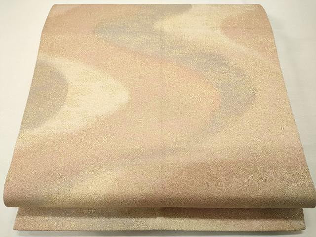 平和屋着物◎砂子綴れ 全通柄袋帯 霞文 金糸 正絹 逸品 CAAU1003yk