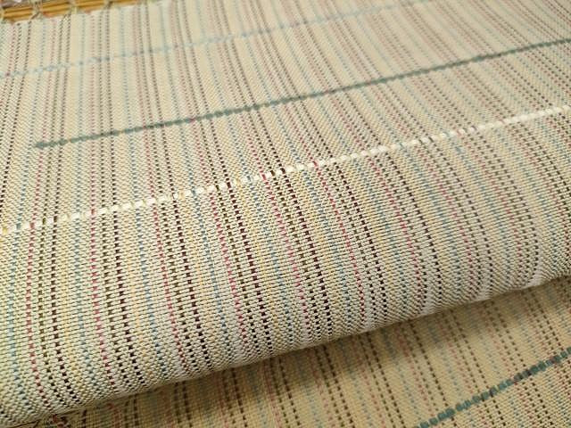 平和屋着物●六通柄袋帯 もじり織 横段文 正絹 逸品 CAAU1116yk