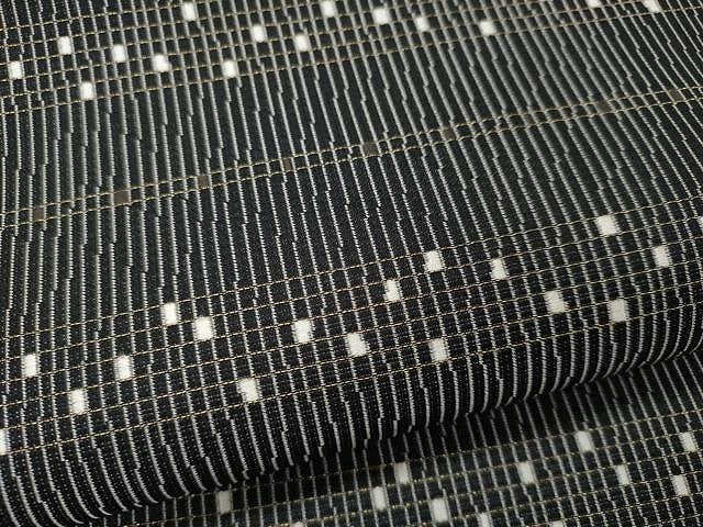 平和屋着物●六通柄袋帯 吉祥文 黒地 金糸 正絹 逸品 CAAU1189yk