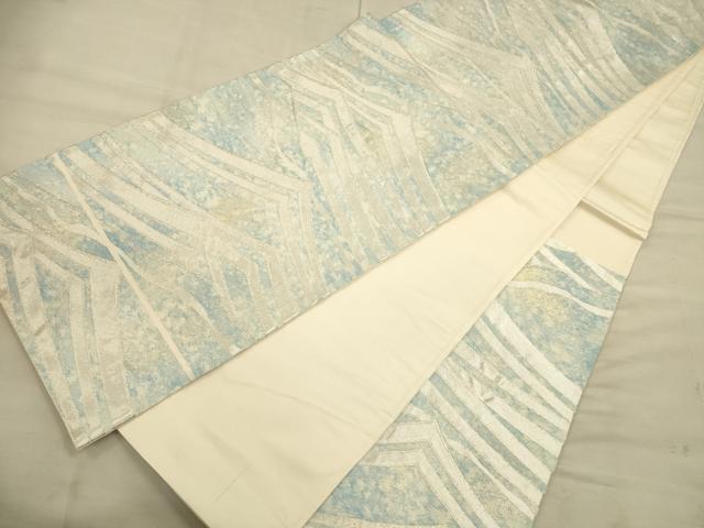 平和屋着物◎六通柄袋帯 霞文 金銀糸 正絹 逸品 CAAU1321ft
