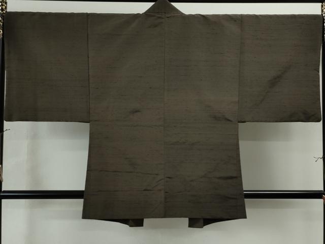 平和屋着物●男性 紬 アンサンブル 色無地 憲法色 正絹 逸品 CAAU1683yc