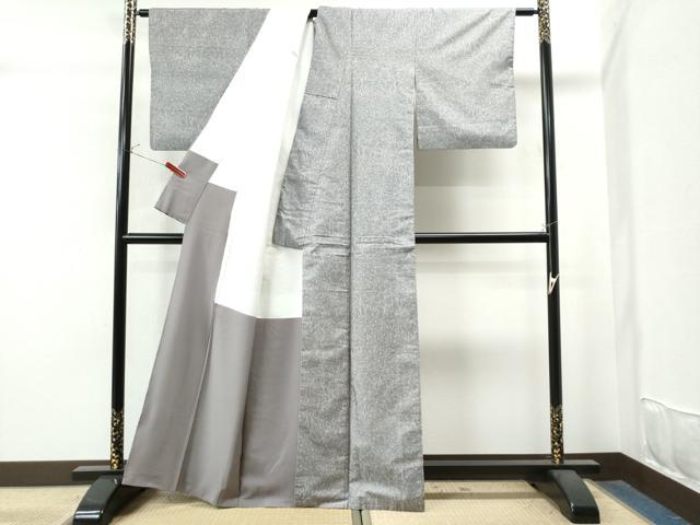 平和屋着物●上質な小紋 紬地 楓 正絹 逸品 CAAU1692yc