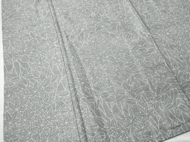 平和屋着物●上質な小紋 紬地 楓 正絹 逸品 CAAU1692yc
