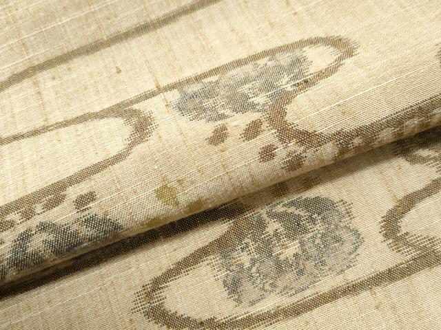 平和屋着物●上質な紬 霞草花文 正絹 逸品 CAAU1696yc