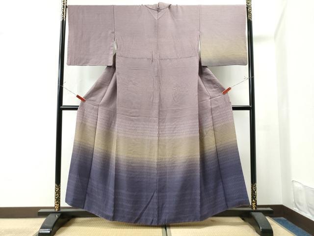 平和屋着物●訪問着 菱吉祥文 暈し染め 正絹 逸品 CAAU1785yc