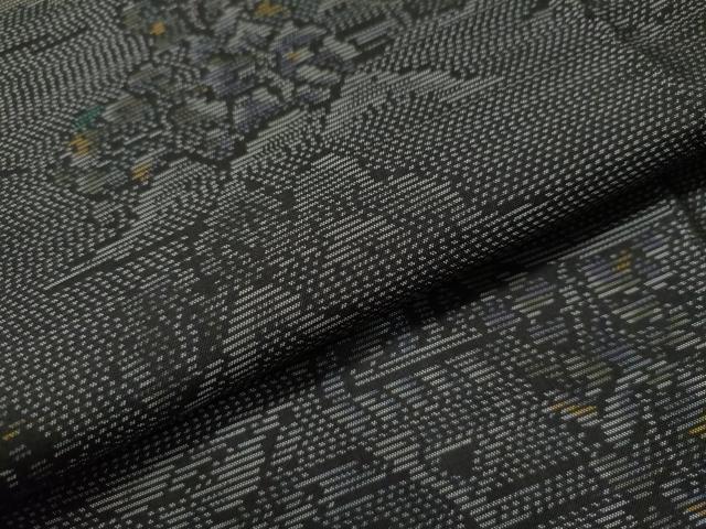 平和屋着物●本場大島紬 樹林風景文 正絹 逸品 CAAU1794yc