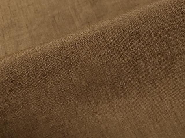 平和屋着物●結城紬 色無地 枯茶色 正絹 逸品 CAAU1810yc