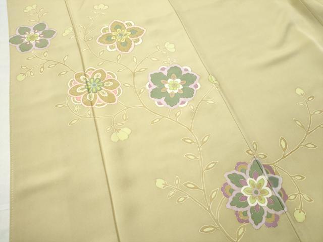 平和屋着物●訪問着 作家物 駒刺繍 枝花文 金彩 正絹 逸品 CAAU1824yc