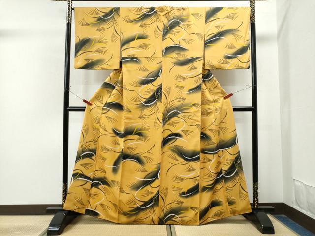 平和屋着物●上質な小紋 芒 暈し染め 正絹 逸品 CAAU1843yc