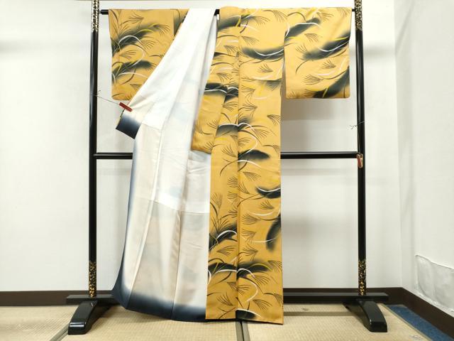 平和屋着物●上質な小紋 芒 暈し染め 正絹 逸品 CAAU1843yc